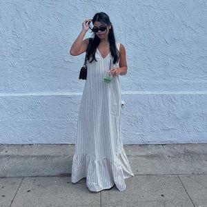 Boohoo Striped Maxi Dress